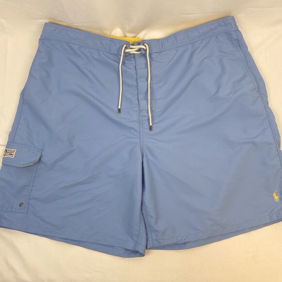 Polo Ralph Lauren Swim Trunks Light Blue Shorts Netted Size 4XB Big & Tall - Picture 1 of 14